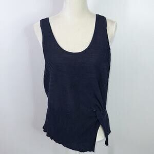 Michelle Mason women’s size large twisted ribbed cotton blend crepe tank top